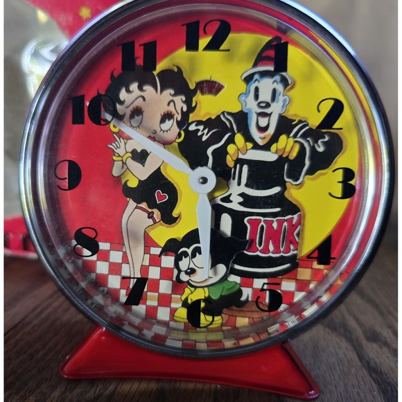 Vintage 'Old Fashioned' Red Betty Boop Alarm Clock 1983 WORKS - Picture 3 of 13